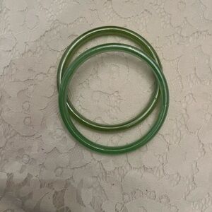 Beautiful Green Glass Bangles (Set of 2)